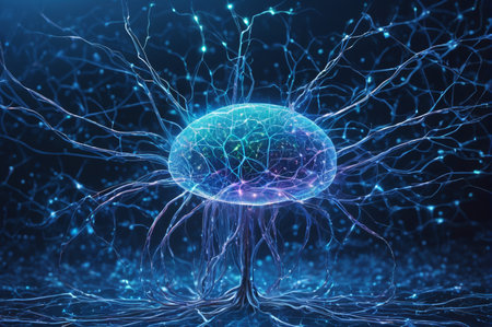 Neural Tree of Knowledge. Generative AI.の写真素材