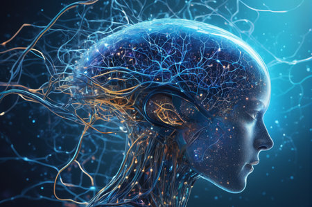 Neural Nexus. Generative AI.の写真素材