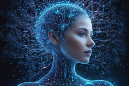 Synaptic Radiance, The Digital Conscious Mind. Generative AI.