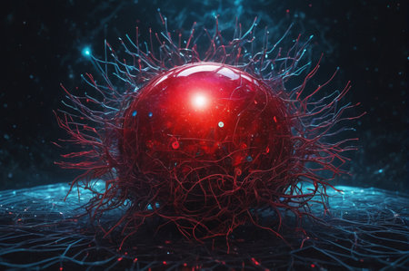 Cybernetic Energy Core. Generative AI.の写真素材