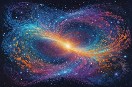 Galaxy in a free space. Elements of this image furnished by NASA