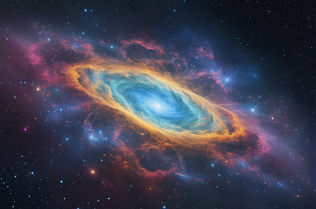 Planets, stars and galaxies in outer space showing the beauty of space exploration.