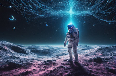 Astronaut in outer space.