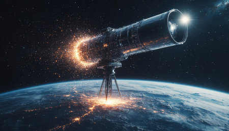 Space exploration and astronautics concept. 3D rendering elements of this imageの写真素材