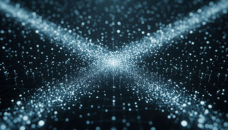3d illustration of abstract digital background with connecting dots and lines. Network concept