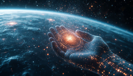 View of a Businessman hand holding a planet earth 3d rendering