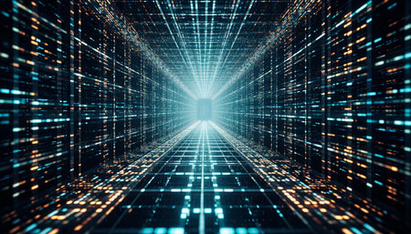 3d rendering of abstract technology digital background. The concept of artificial intelligence