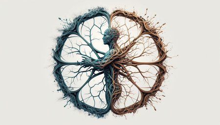 Human veins and arteries. 3d rendering, 3d illustration.