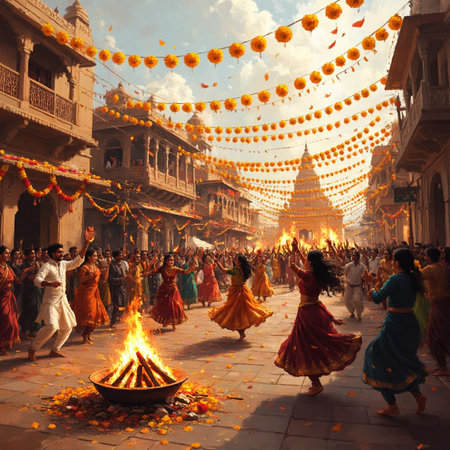 A group of priests perform a religious ritual at Durbar square circa October 2013 in Kathmandu.の写真素材