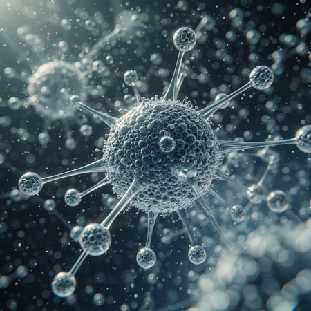 Virus on a dark background. 3D illustration. Coronavirus concept.