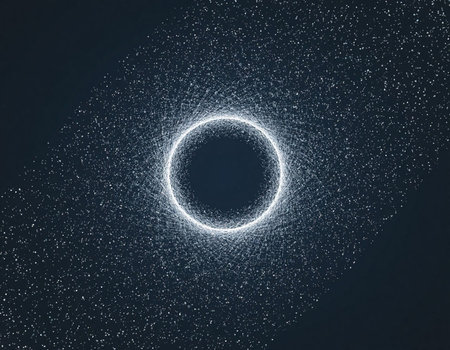 Abstract background with luminous swirling. Elegant glowing circle. Sparking particle. Space tunnel....