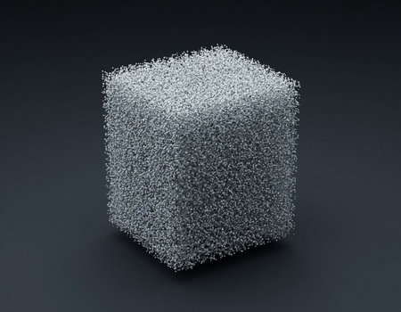 Abstract 3d cube on a black background. 3d rendering.の写真素材