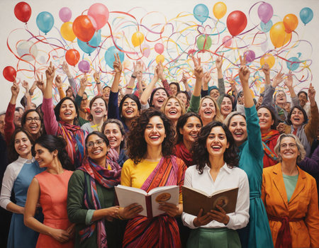 Celebration Cheerful Multiethnic Group of People Conceptの写真素材