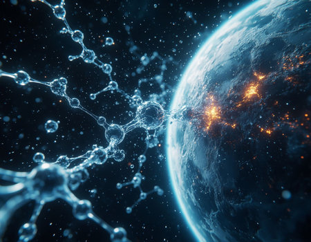 Global network connection. 3D rendering
