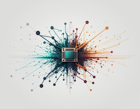 Abstract technology background with circuit board. Vector illustration. Eps 10.
