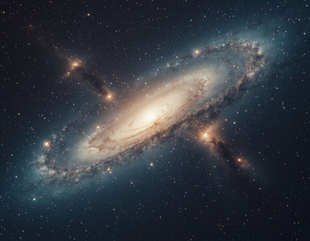 Galaxy in a free space. Elements of this image furnished by NASA