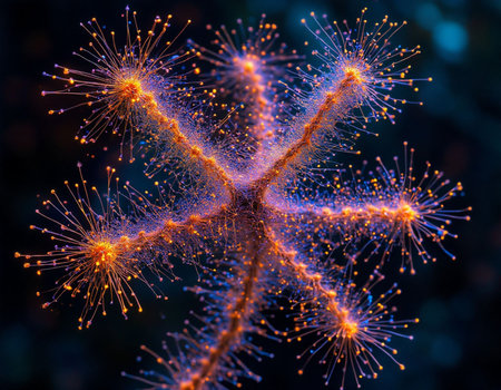 Fractal of Fireworks in the shape of a star.