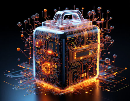 3d rendering of electronic circuit on black background. 3d illustration