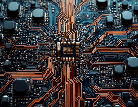 Abstract,close up of Mainboard Electronic computer background. (logic board,cpu motherboard,Main board,system board,mobo)