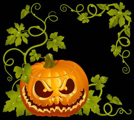 Pumpkin Jack vintage patternのイラスト素材