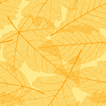 Seamless autumn leaves patternのイラスト素材