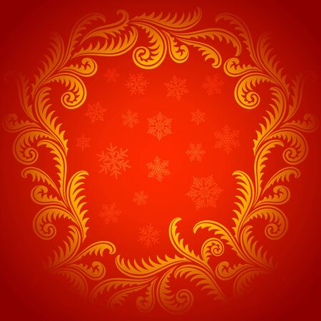 Frost Pattern frame. Winter window style border.のイラスト素材