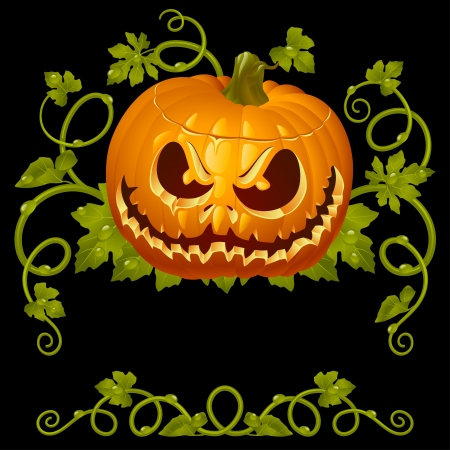 Pumpkin Jack vintage patternのイラスト素材