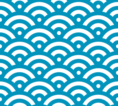 Vector abstract seamless background. Blue scalesのイラスト素材