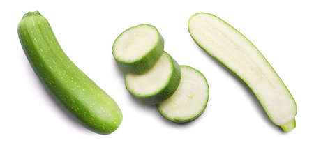 Fresh ripe zucchini top view. Fresh vegetables.の写真素材