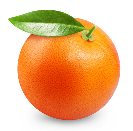Grapefruit isolated. Ripe sweet grapefruit on a white background.の写真素材