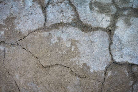 Wall with crack in industrial building, great for your design and texture backgroundの写真素材