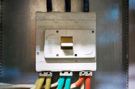 Electric machine with the lead wires connected mounted on the metal surface.