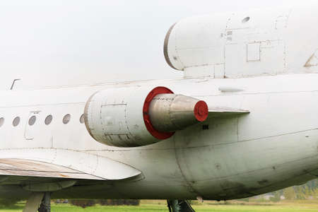 Elements of the old military plane close-up.の写真素材