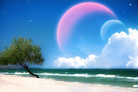 Fantastic sea landscapeの写真素材