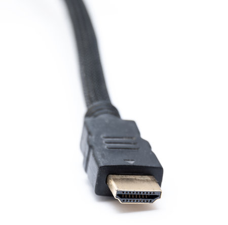 photo of hdmi connection cable close upの写真素材