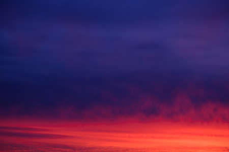 beautiful red sunset glow in the sky. scarlet evening sky.の写真素材