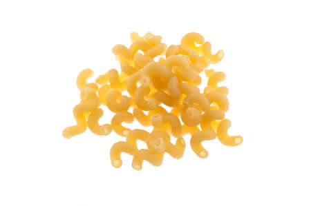 Pile of raw italian pasta cavatappiの写真素材