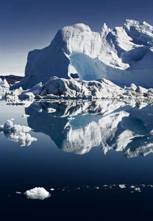 Deep pure waters, ices and icebergs of Greenlandの写真素材