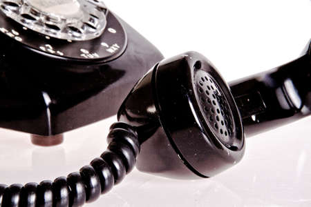 old fashion black phone