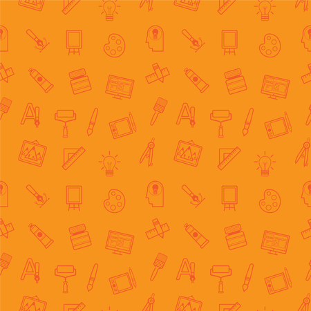 Creative painting and art seamless vector backgroundのイラスト素材