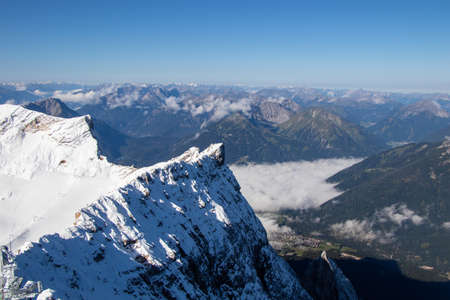 Zugspitze snow view from the topの写真素材