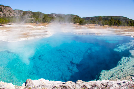 Sapphire Pool Biscuit Basin in Yellowstone National Park