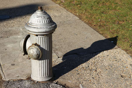 Silver fire hydrantの写真素材