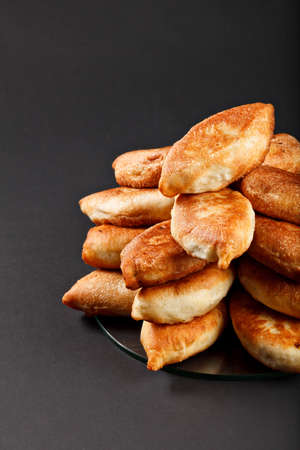 traditional russian food baking from dough