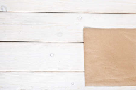 white wooden background with blank paperの写真素材
