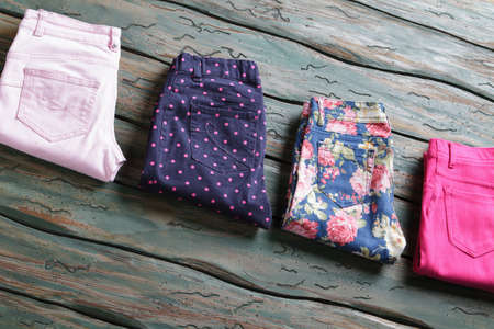 floral pattern trousers.の写真素材