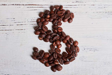 Roasted coffee beans. Investment in your future.の写真素材