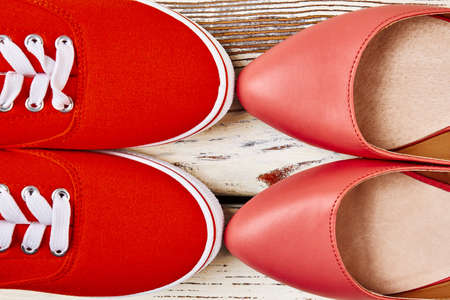 Footwear for walking and running. Outdoor activities for your health.の写真素材