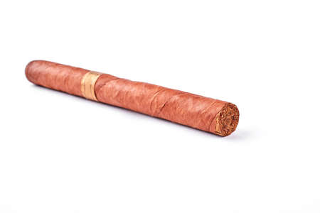 Cuban cigar isolated on white background.