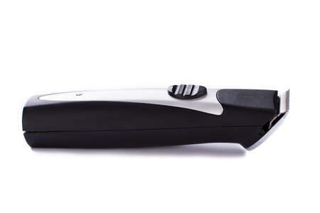 Electric hair trimmer on white background. Modern hair clipper isolated on white background.